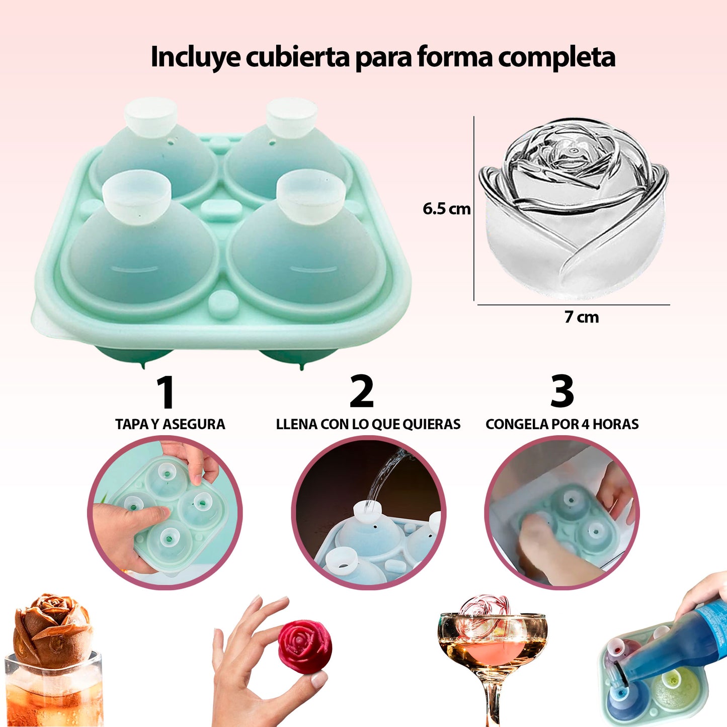 Molde Multiuso En Forma De Rosas