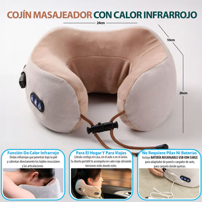 Cojín Masajeador Con Calor Infrarrojo