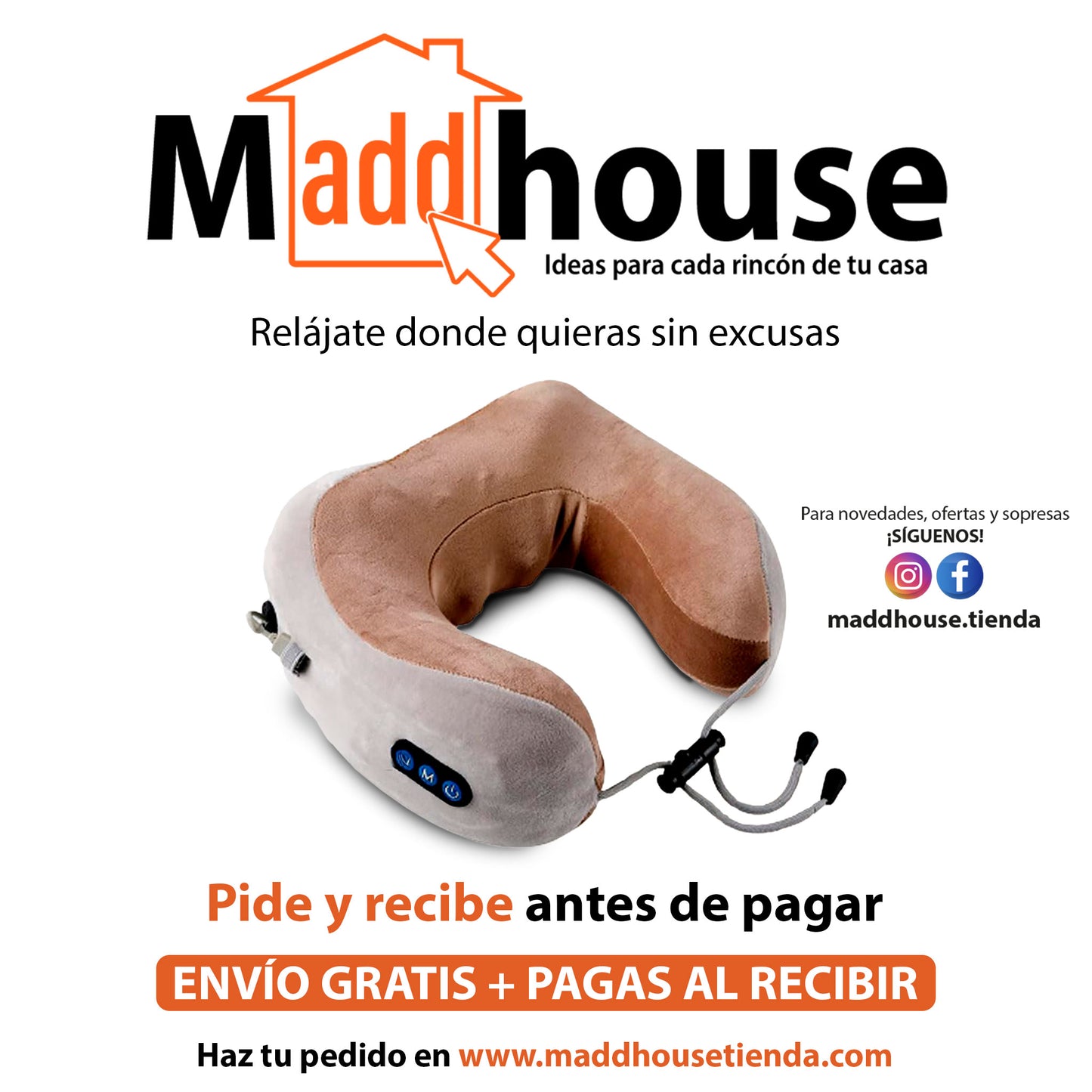 Cojín Masajeador Con Calor Infrarrojo