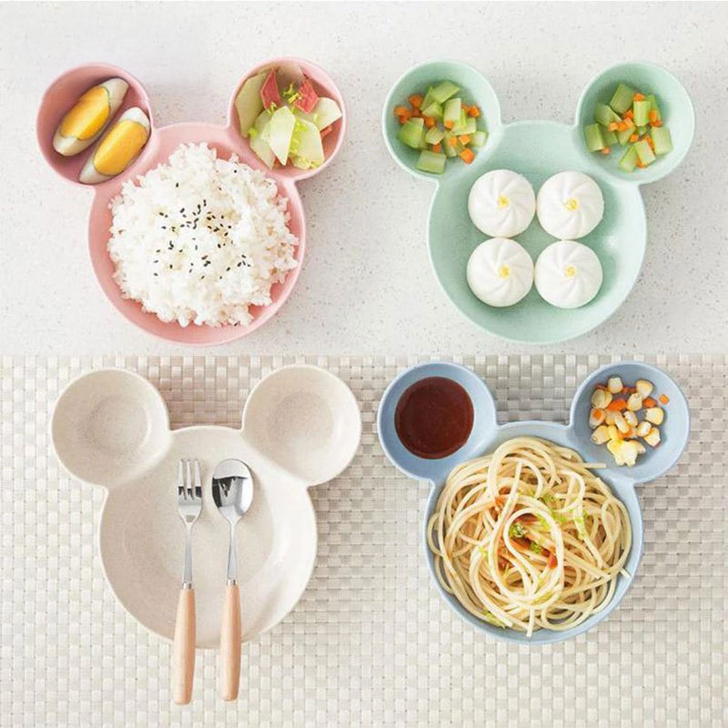 Set 4 Platos de Mickey Mouse