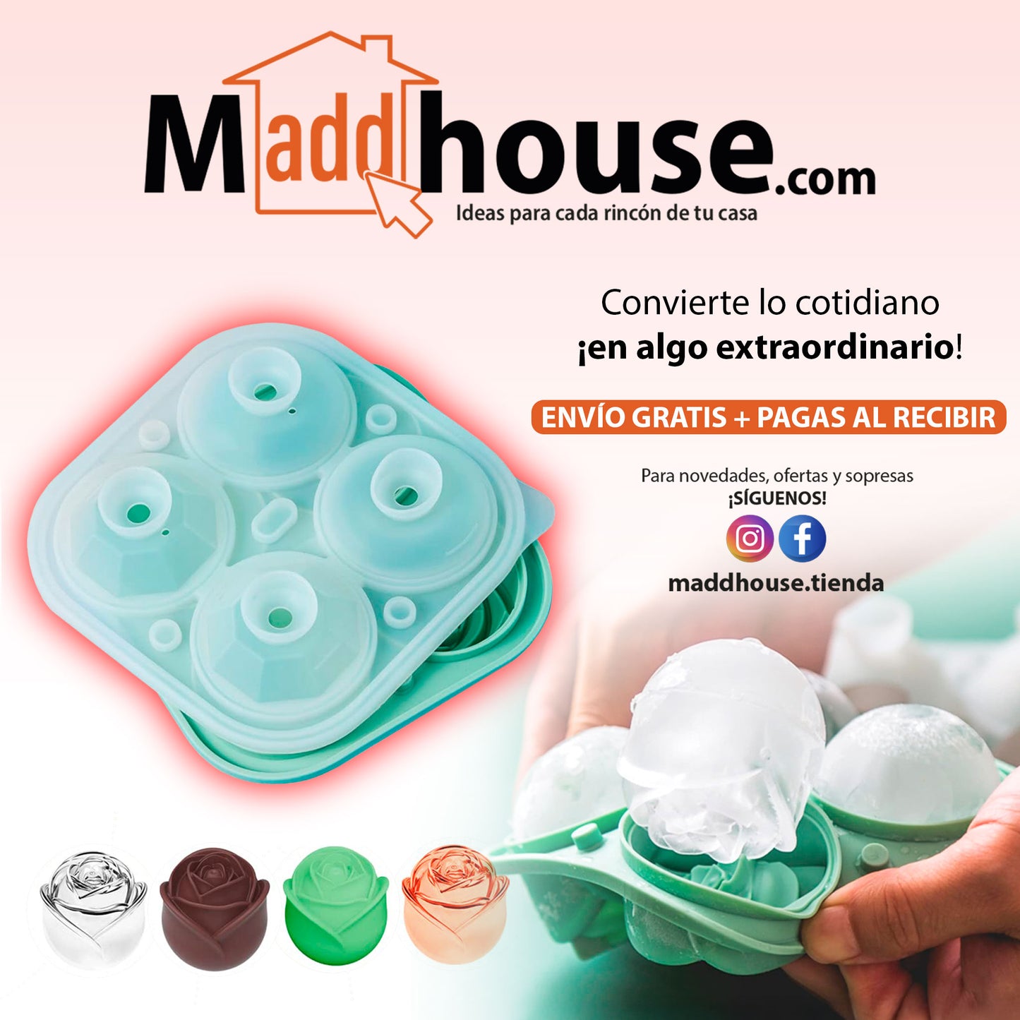 Molde Multiuso En Forma De Rosas